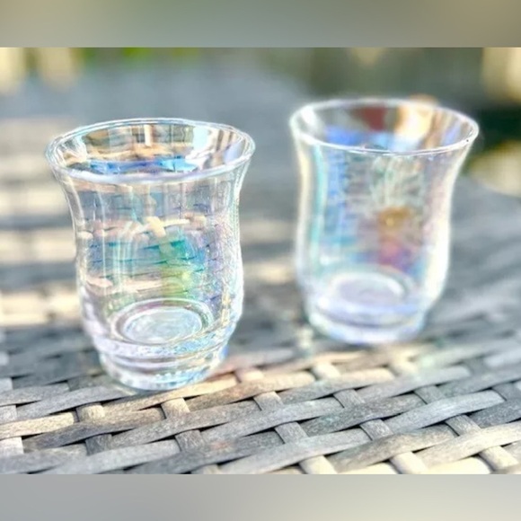 White Pearlescent Glass Votive Tea Light Candle Holder Set FREE CANDLES!… - Picture 5 of 8